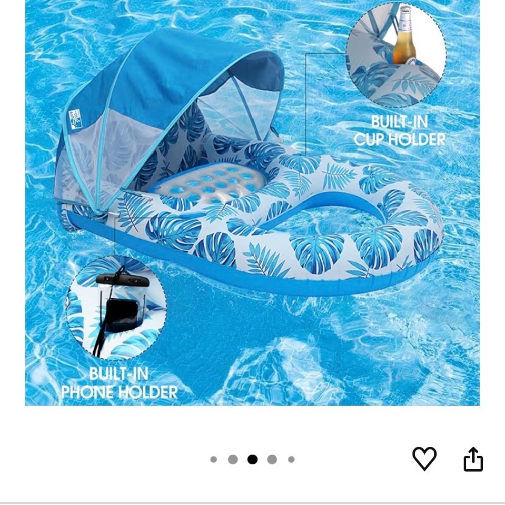 X-Large Inflatable Pool Lounge Float with pump - Picture 5 of 5